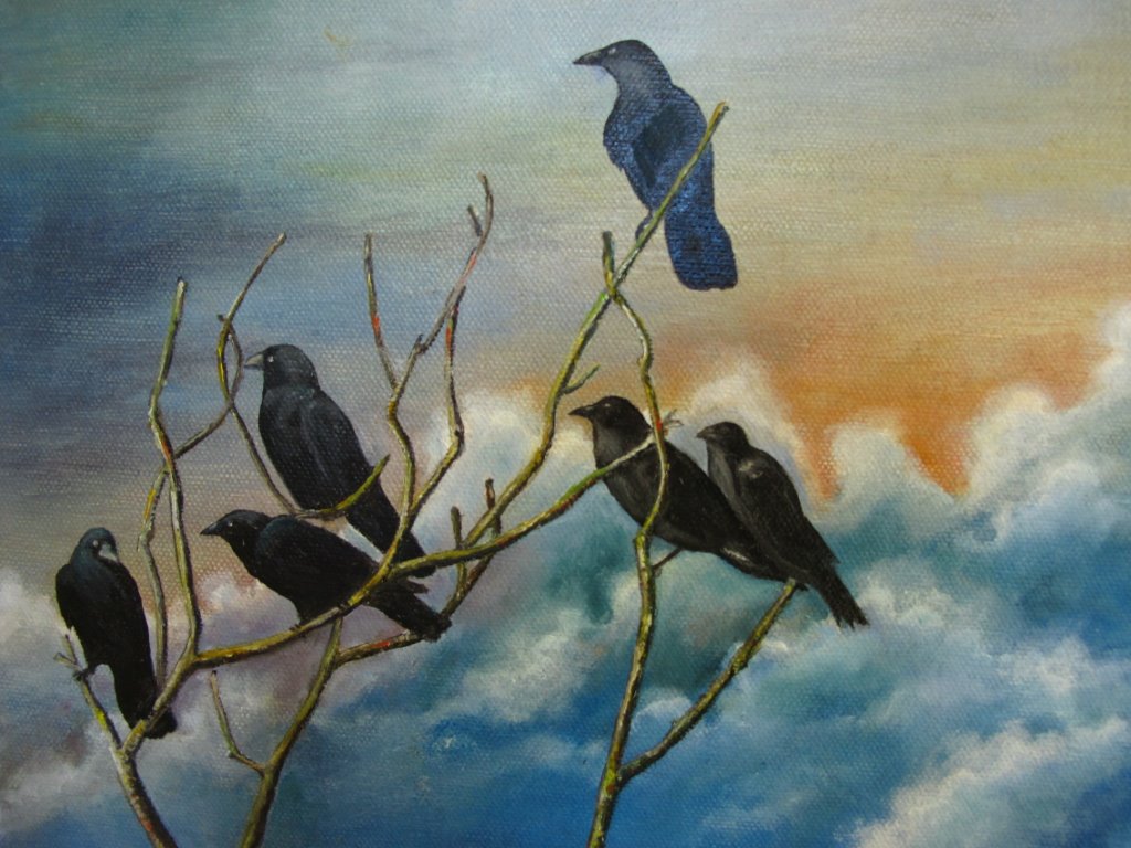 The Committee , 2013 Oil on canvas, 9 x 12 inches
