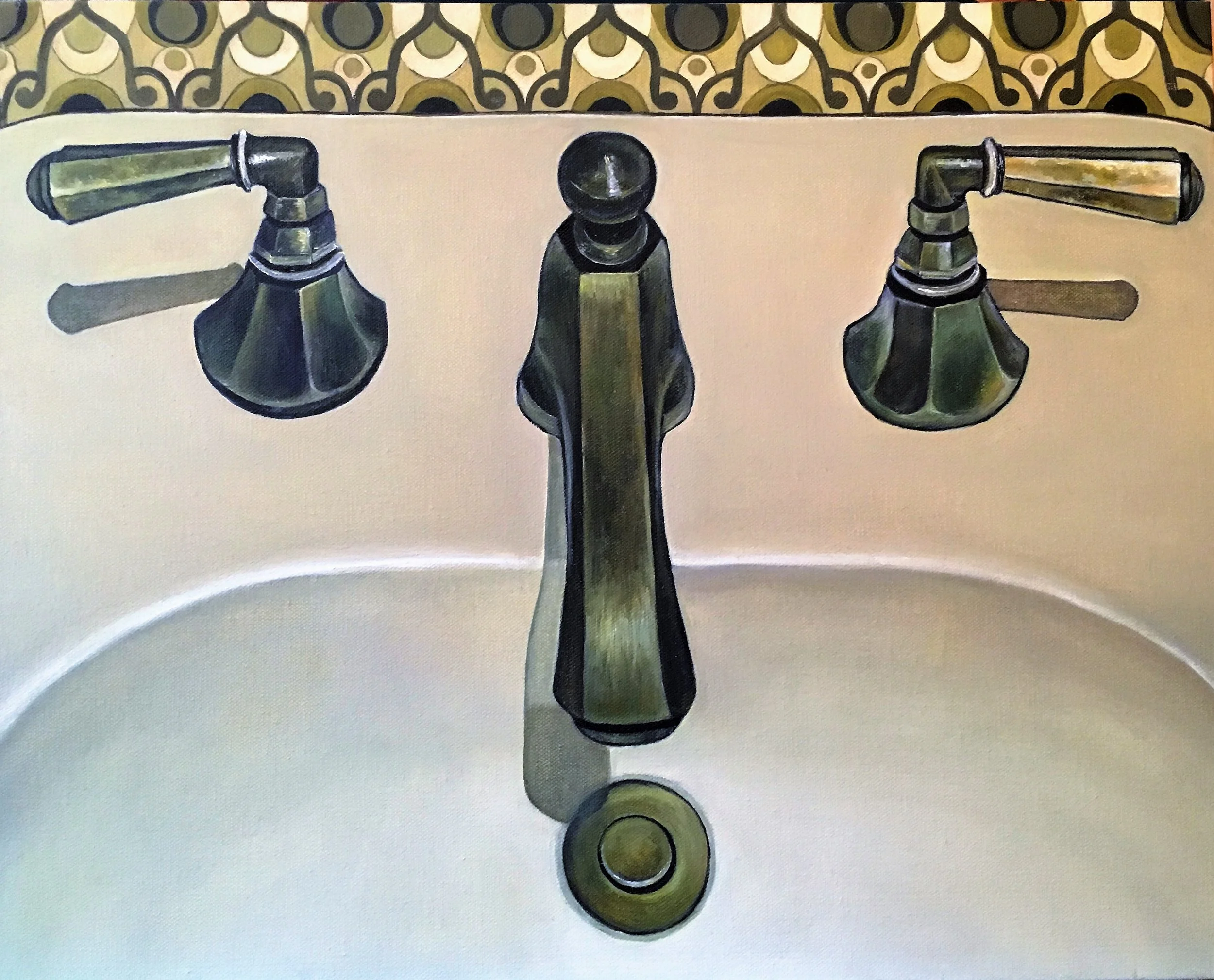   Gild Hall Sink , 2017 Oil on canvas, 16 x 20 inches 