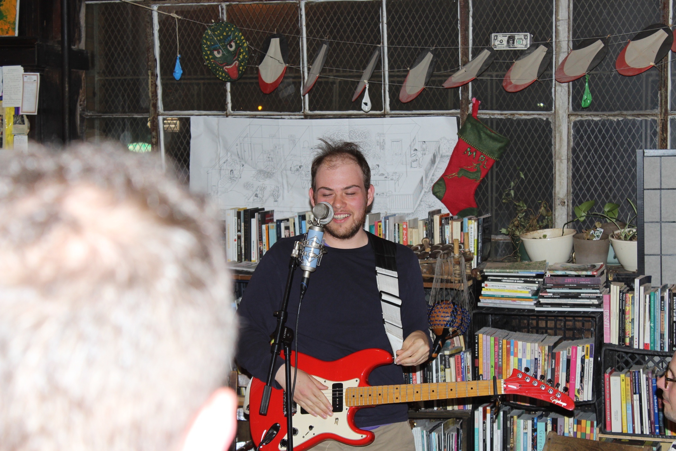 Ocean Music performing as a one-piece at The Mellow Pages Library in Brooklyn, NY