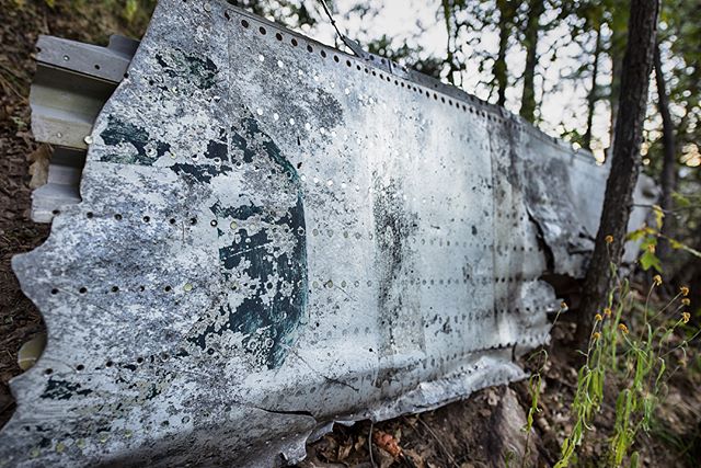 The rest of the photos from the Sabre Dog crash site! 1) appears to be a section of the fuselage 2) side view of the engine 3) rear view of the engine #aviationphotography #aviation #crash #airforce #airplane #jet #mountains #hiking #hikingadventures