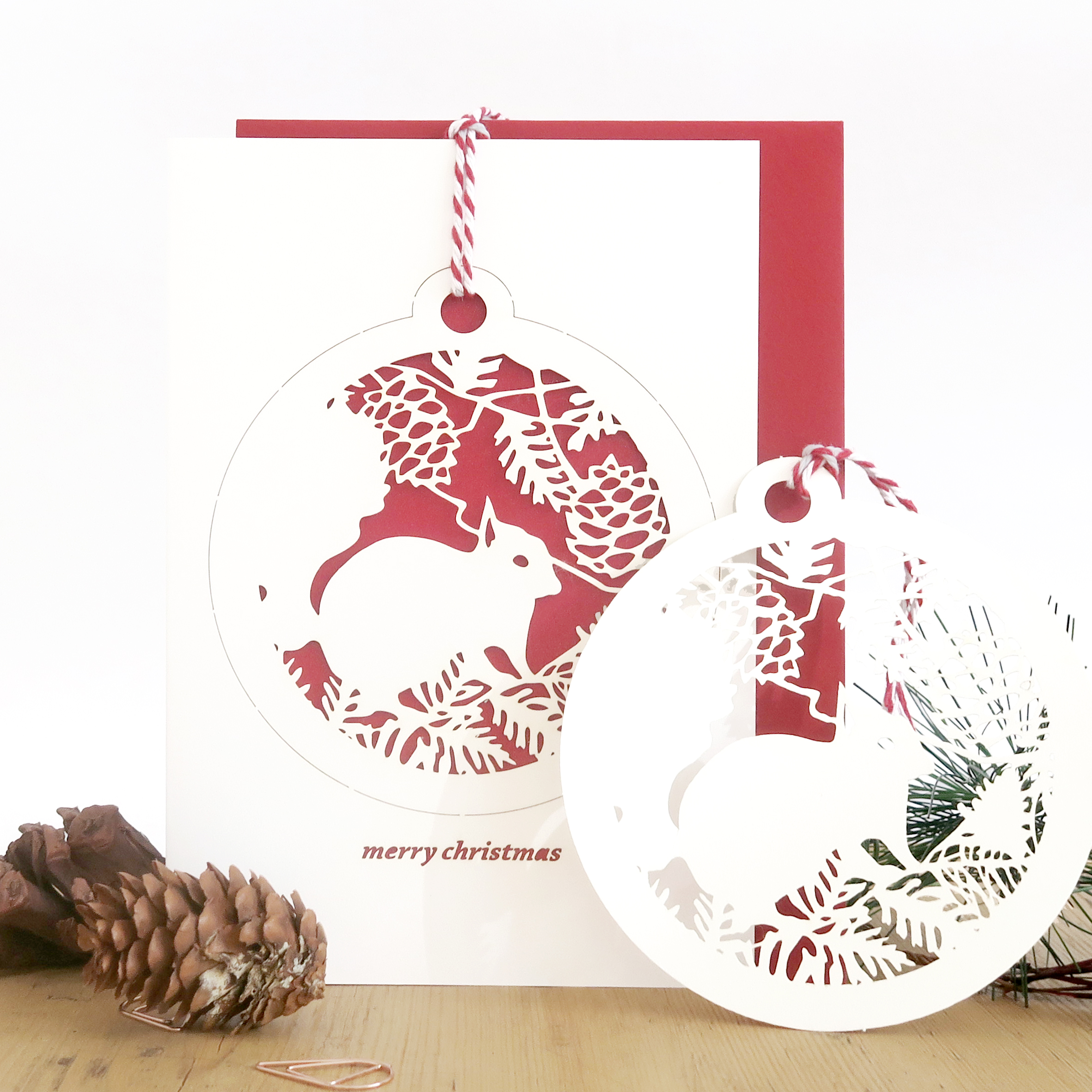 Pop out "Christmas squirrel" card