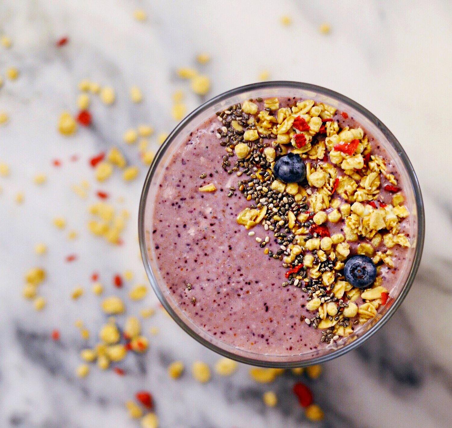 Blueberry and Beat Ginger Smoothie