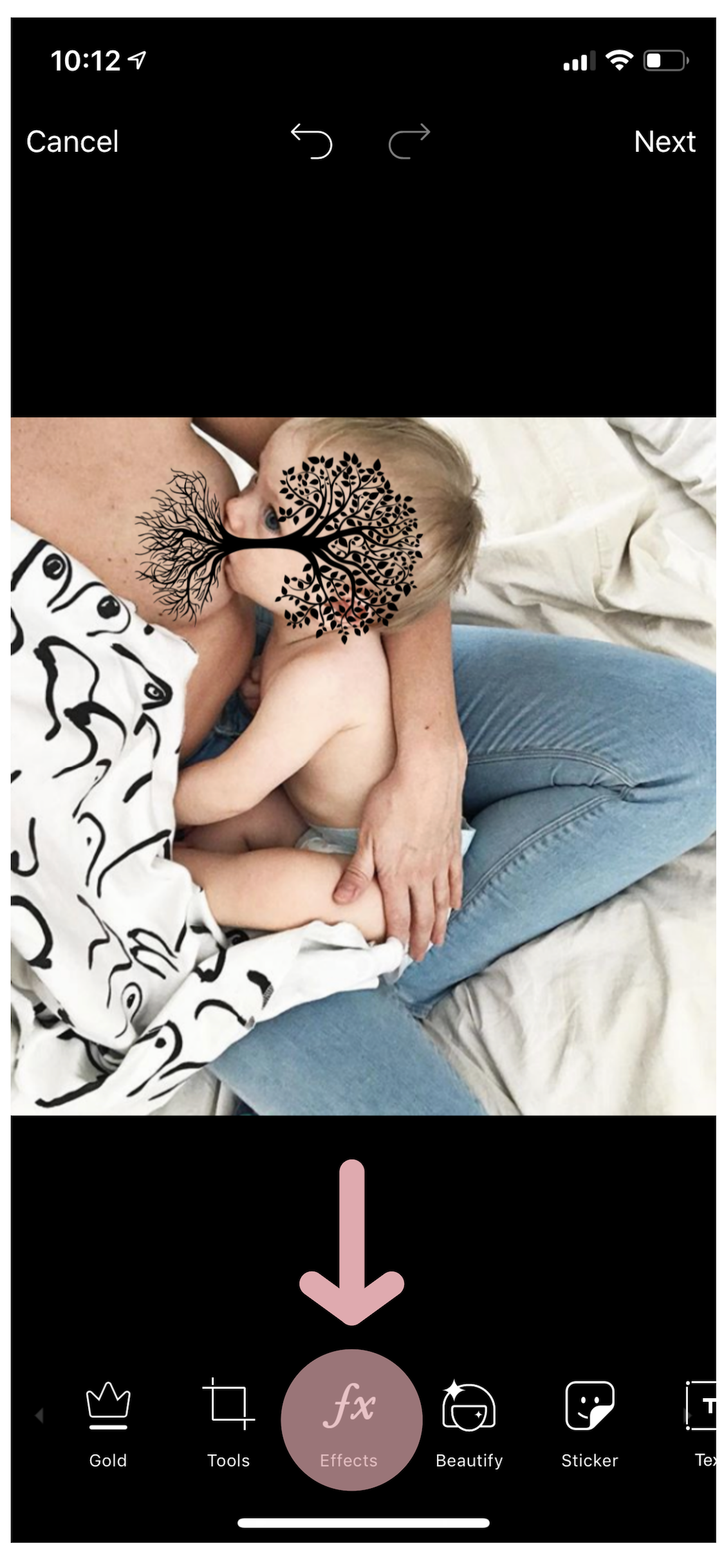 how to make a tree of life breastfeeding photo with picsart step by step instructions 4.png