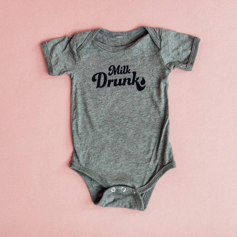 grey baby onesie