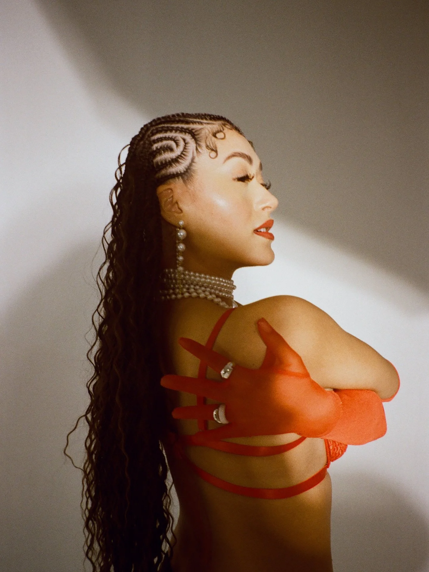 Deja in the studio 

Film Portra 400
Developed by @thecolorhousenyc 
Studio @studio.m.nyc