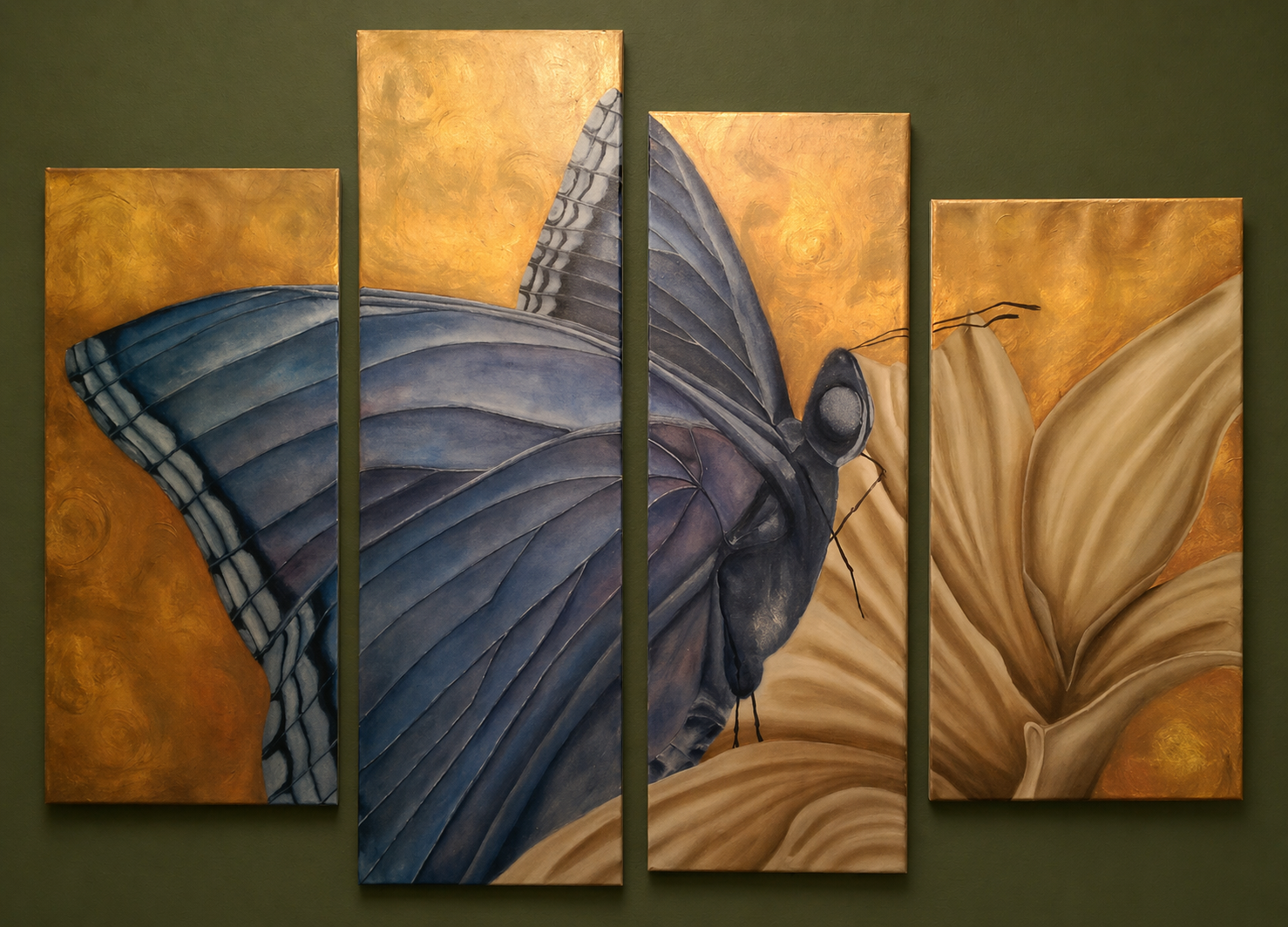  A MONARCH REMAINS — 2013
 

 
OIL PAINT ON CANVAS  What is lost returns as presence, carried on monarch wings.  