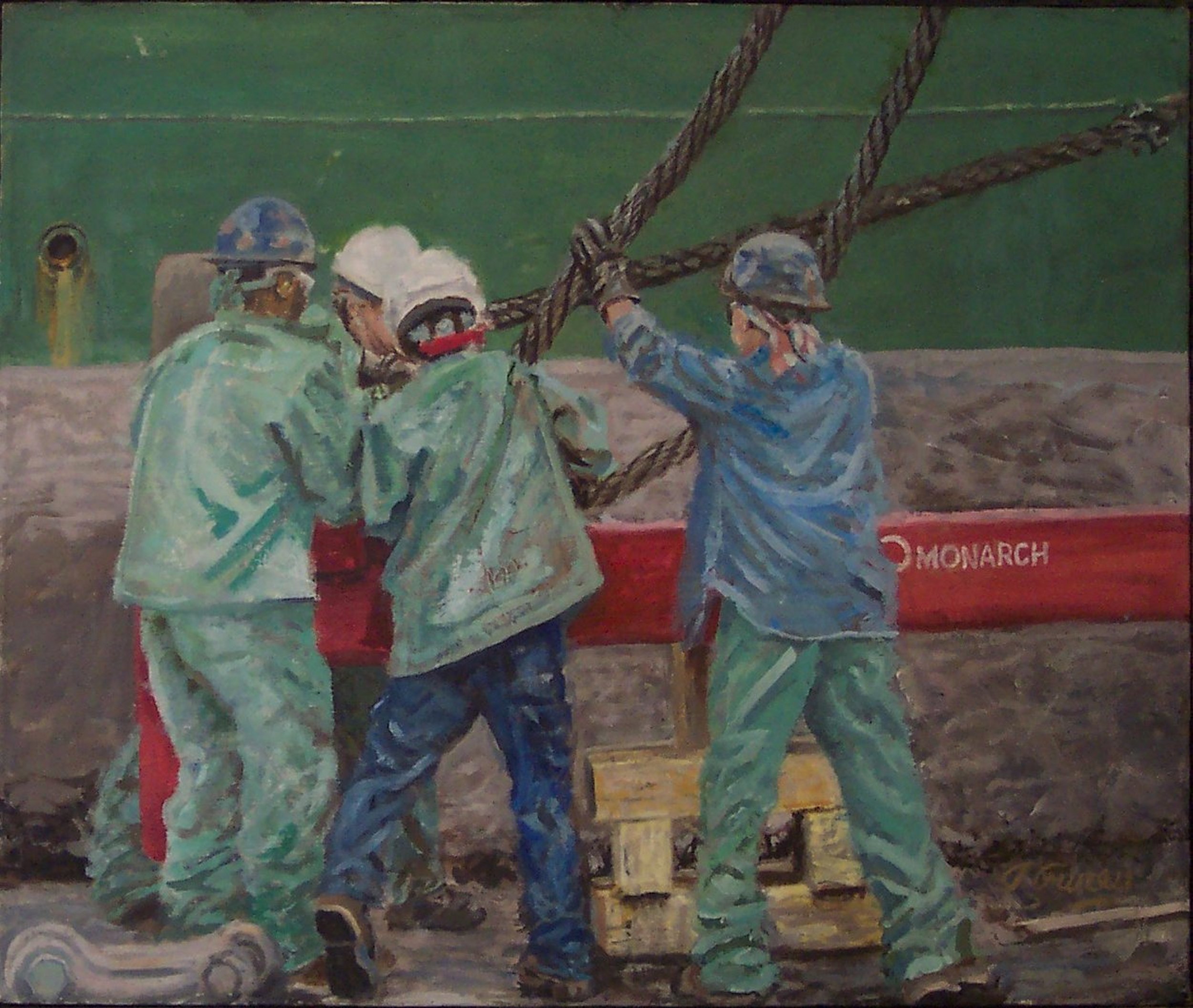 Team Work, 20.25 x 25.5" , Oil on Canvas