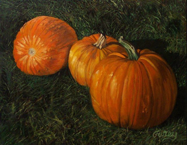 Have a very #HappyHalloween everyone! #tomfurey #tomfureyartist #fineart #oils #oilpainting #buckscounty #buckscountyartist #buckscountyart #pumpkins