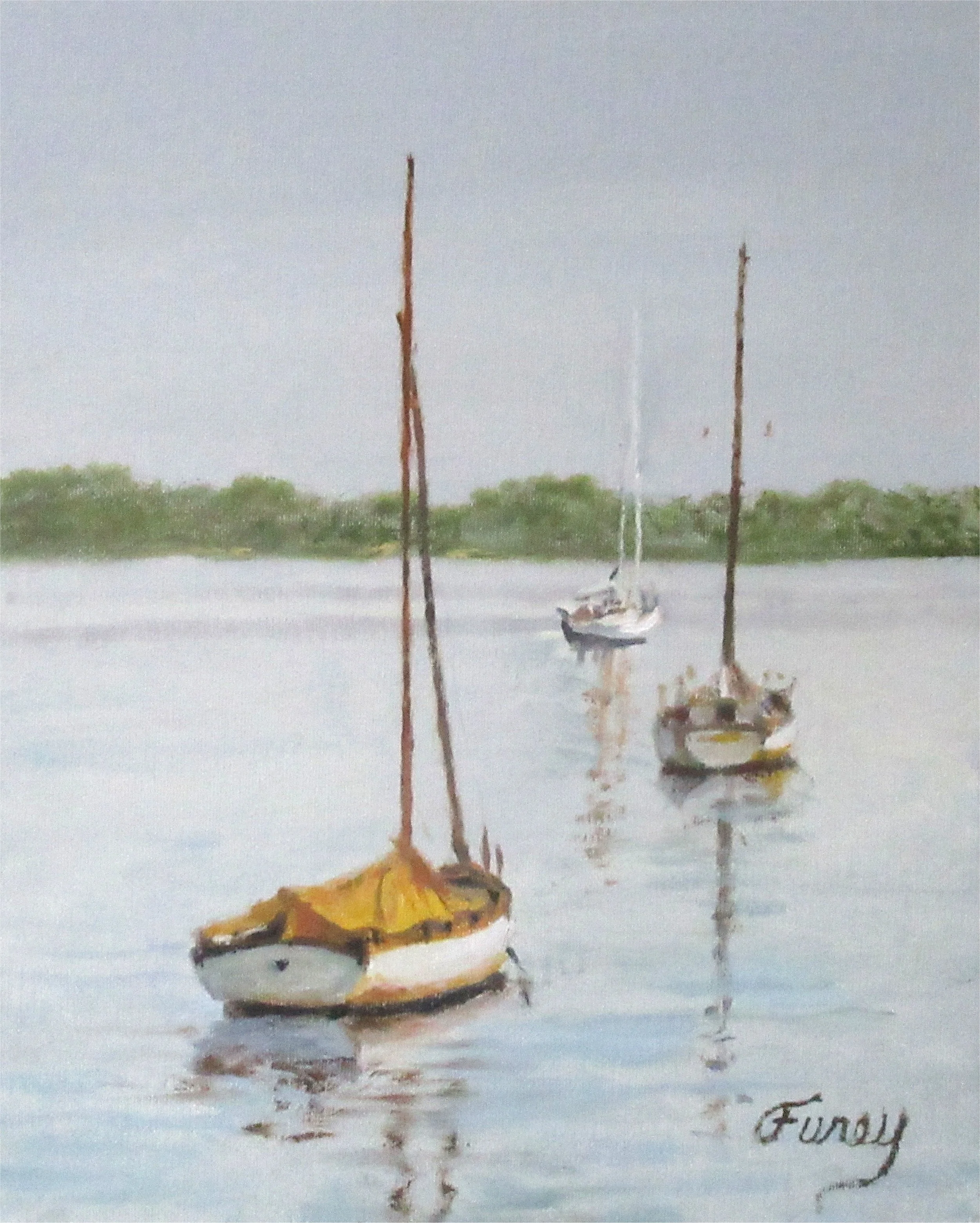 Masts in Morning Mist
