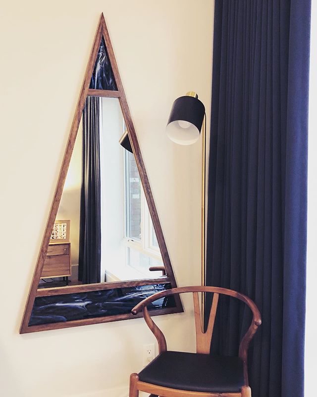 So excited for this custom length version of our Scale Mirror to live in it&rsquo;s new Brooklyn home. Thanks to our dear friend @friendofallglass for carrying our work in her beautiful Greenpoint shop!