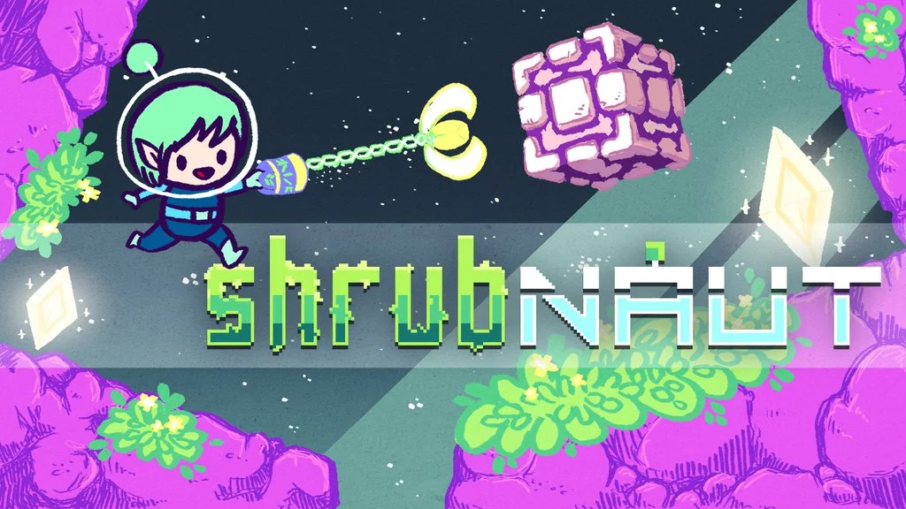Shrubnaut - Alternate title card (tribute to FEZ ). Type design by Andrew Gleeson .