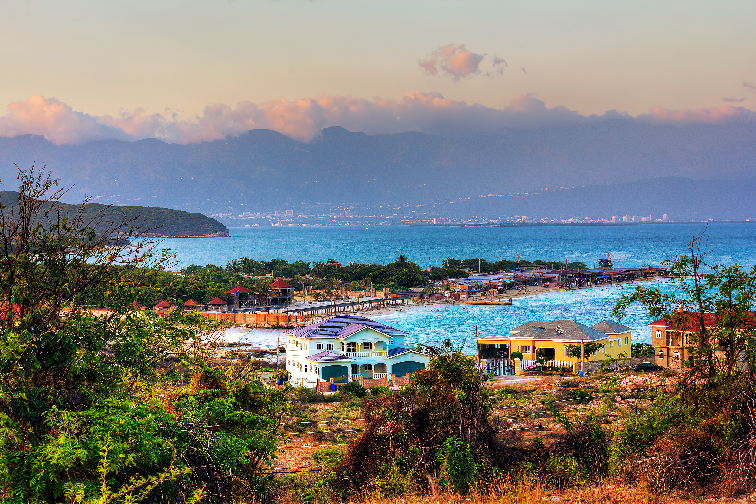  A beautiful morning view from Hellshire in Portmore, St Catherine, Jamaica. 