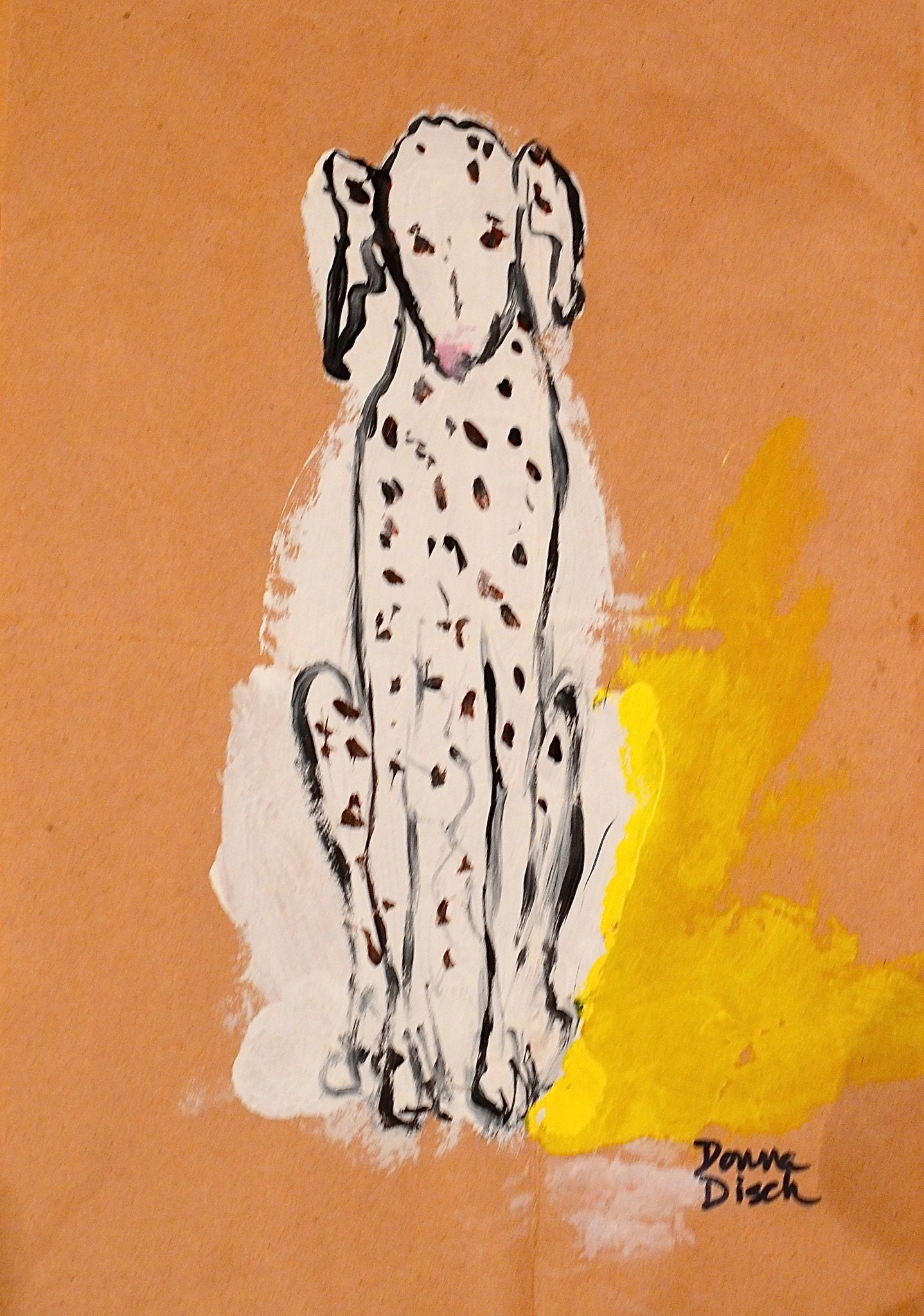 © Spotted dog * mixed media *