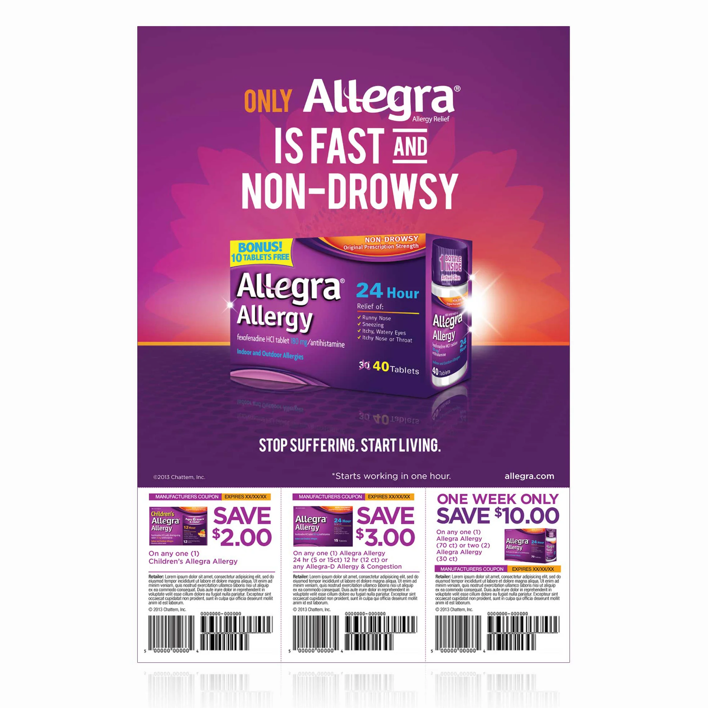 Allegra Branded Coupon Ad