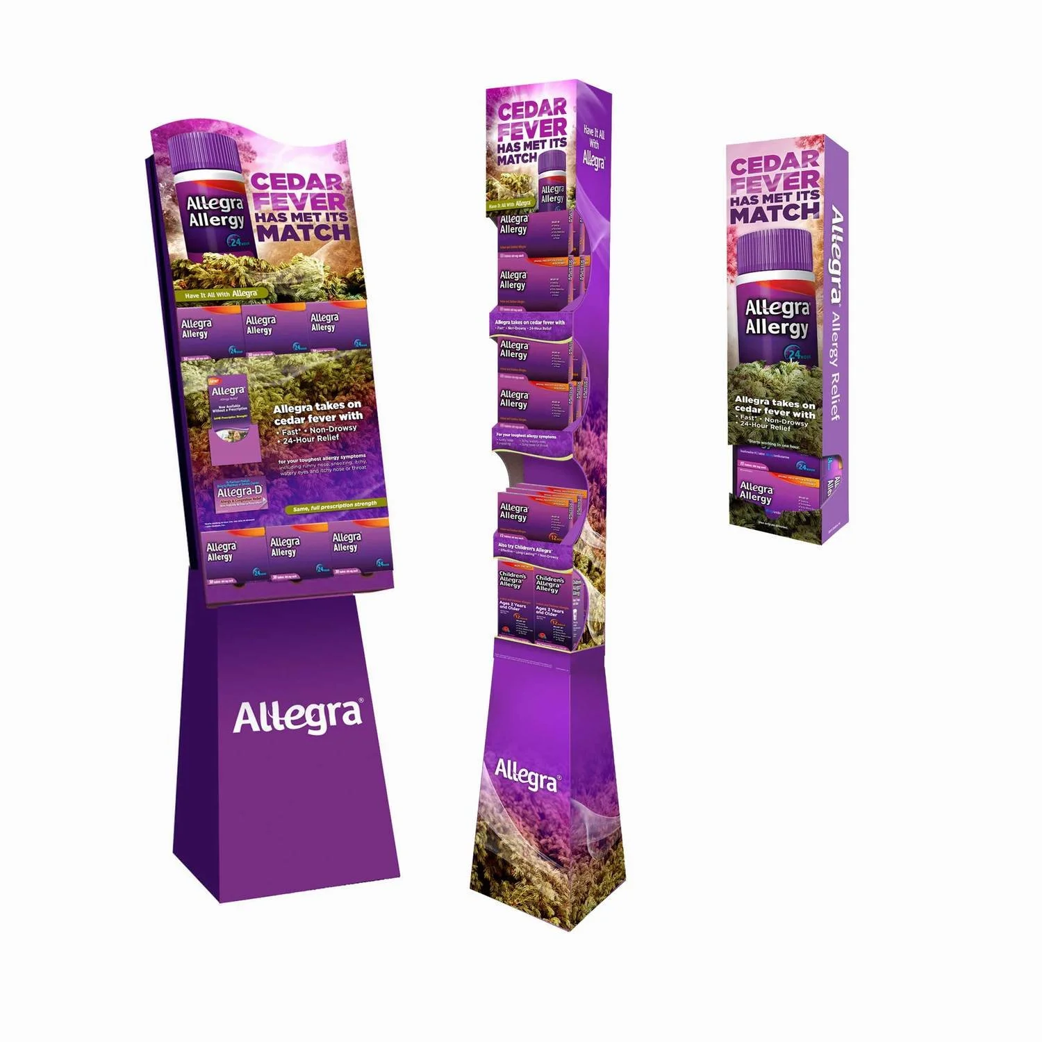 Allegra "Cedar Fever" Displays