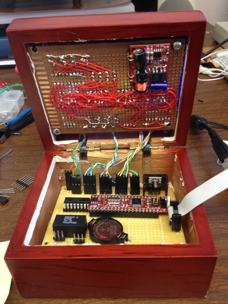 Innards of the clock.