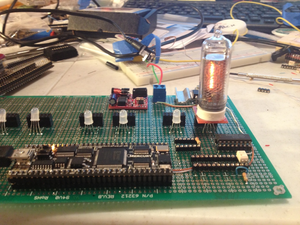 Testing with one Nixie tube .