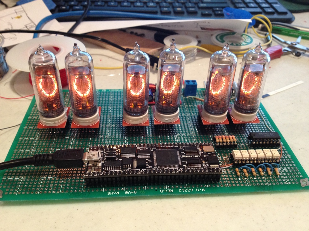 All six tubes wired up!
