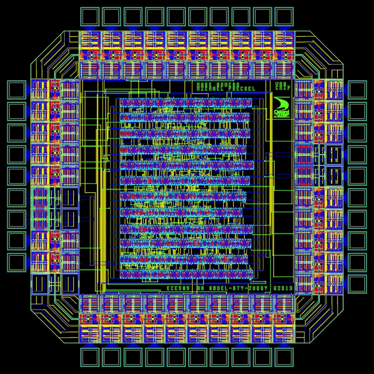 Layout of the VGA ASIC