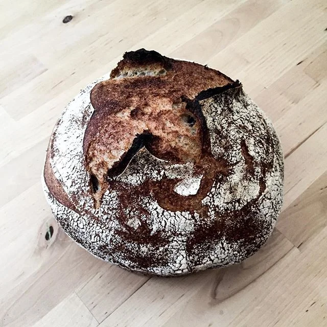 This morning&rsquo;s Olive Rye Loaf, 50% Hydration