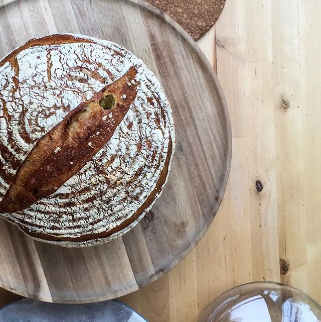 Olive, Lemon, Feta, Thyme loaf.  Beautiful Mediterranean flavours.