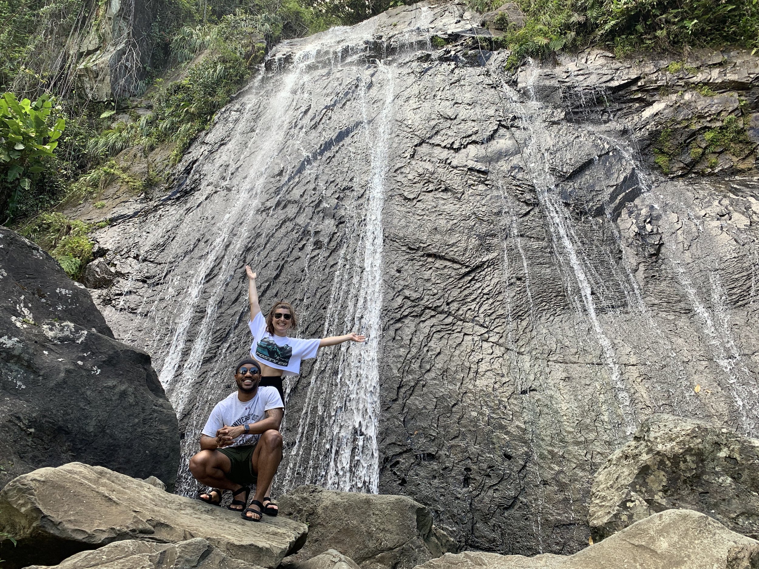 At the Coca Falls within El Yunque park
