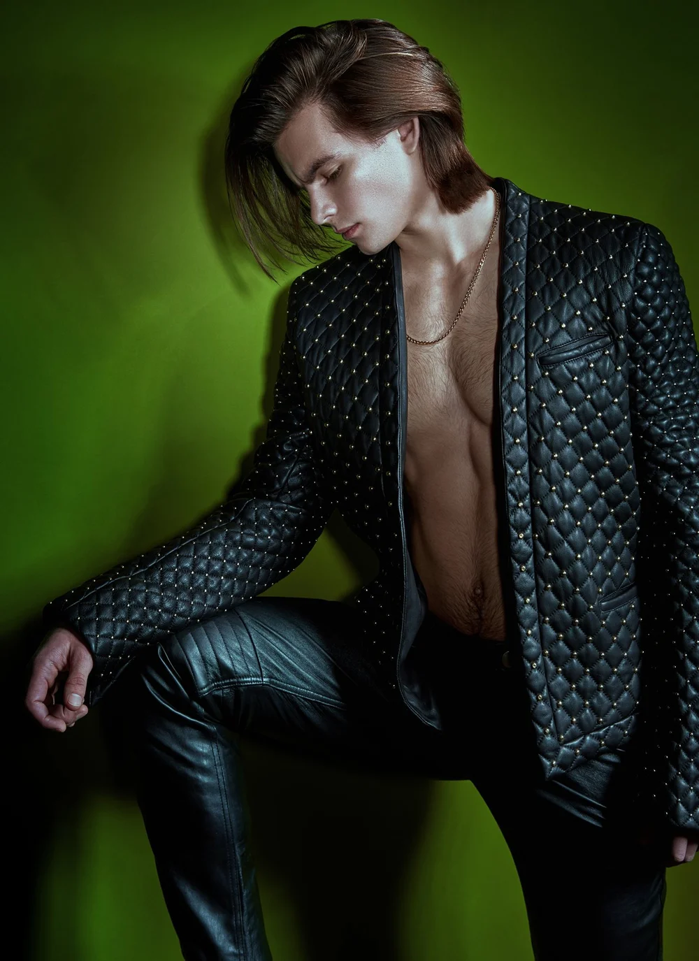 Men's competition collection — long layered shape — photographed by Sal Misseri