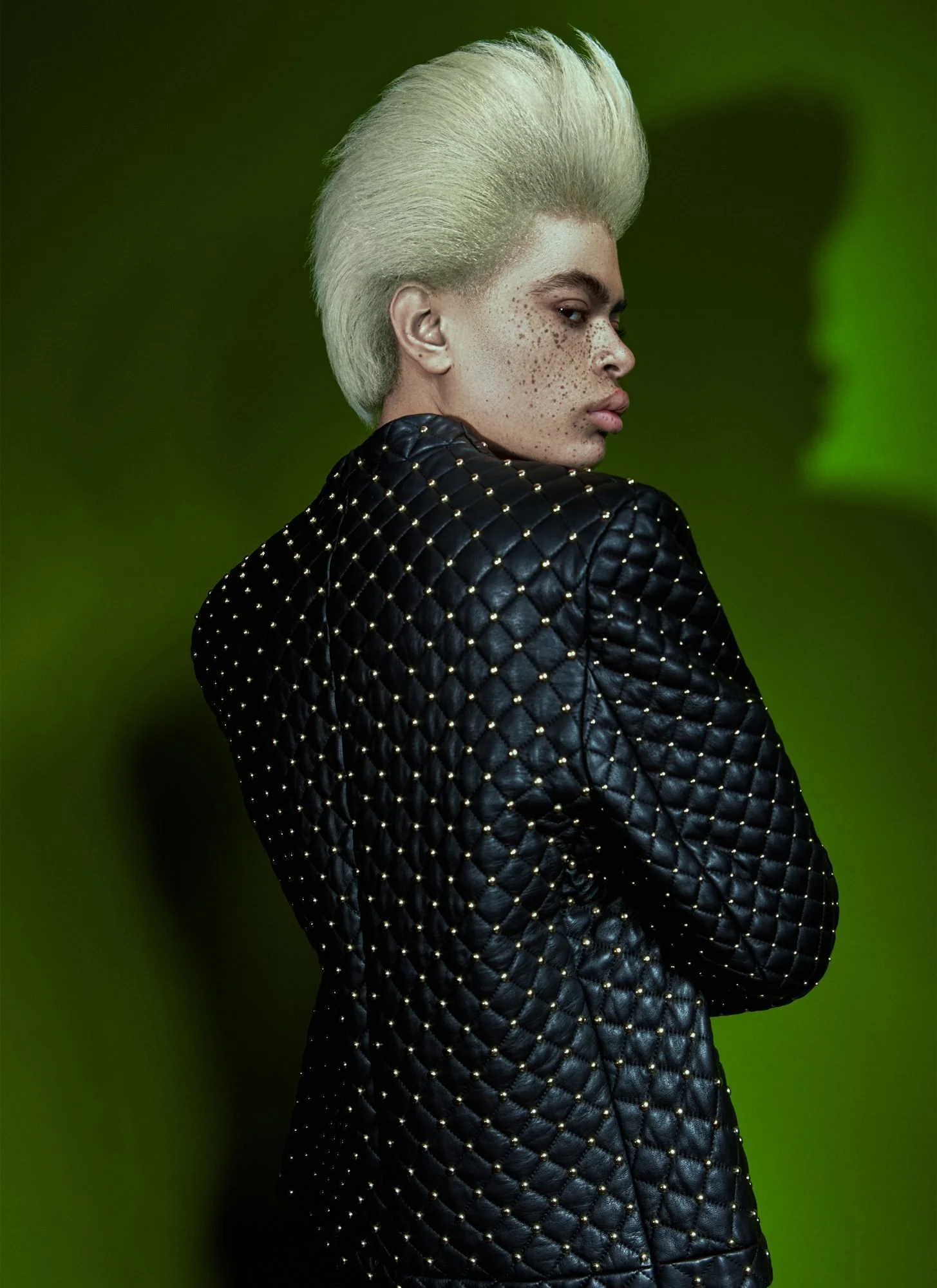 Platinum pompadour, men's competition work