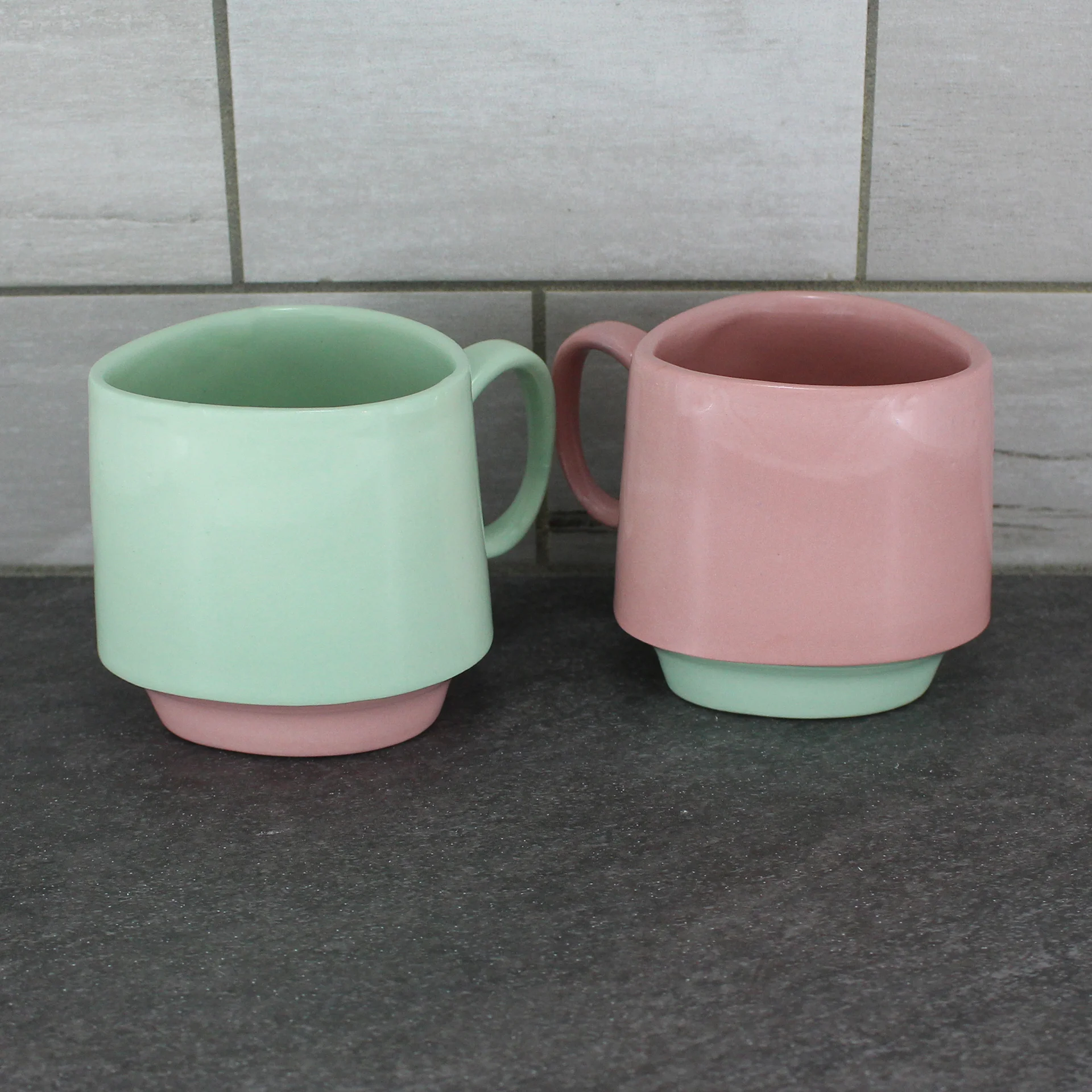 Mug #1: Pink and Bermuda