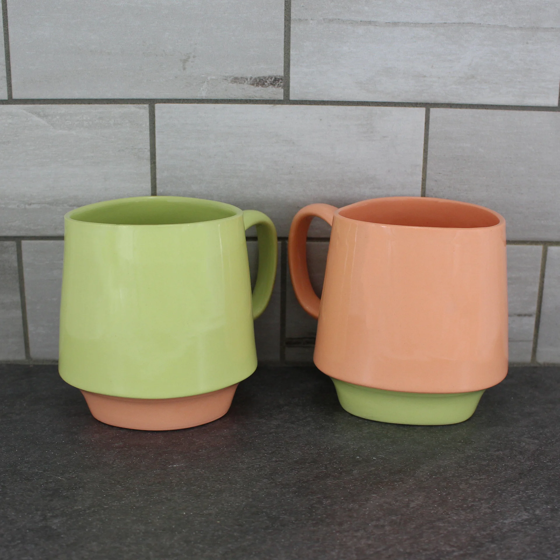 Mug #3: Orange and Chartreuse