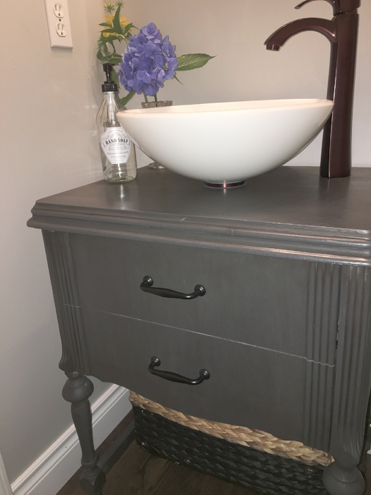 I had to have some storage so I decided a large basket could do the trick