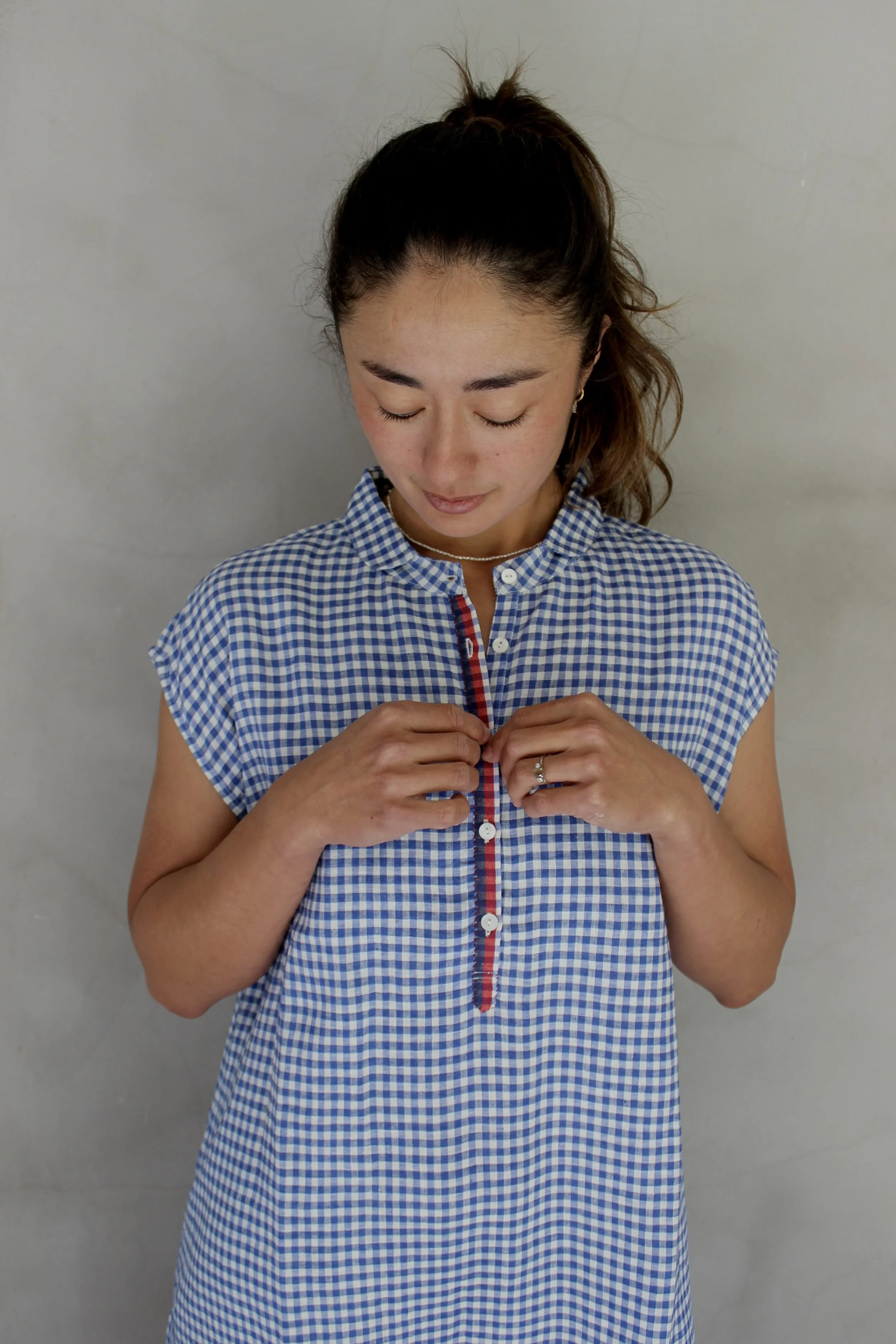 DVE – Kirti Dress in Cobalt Check