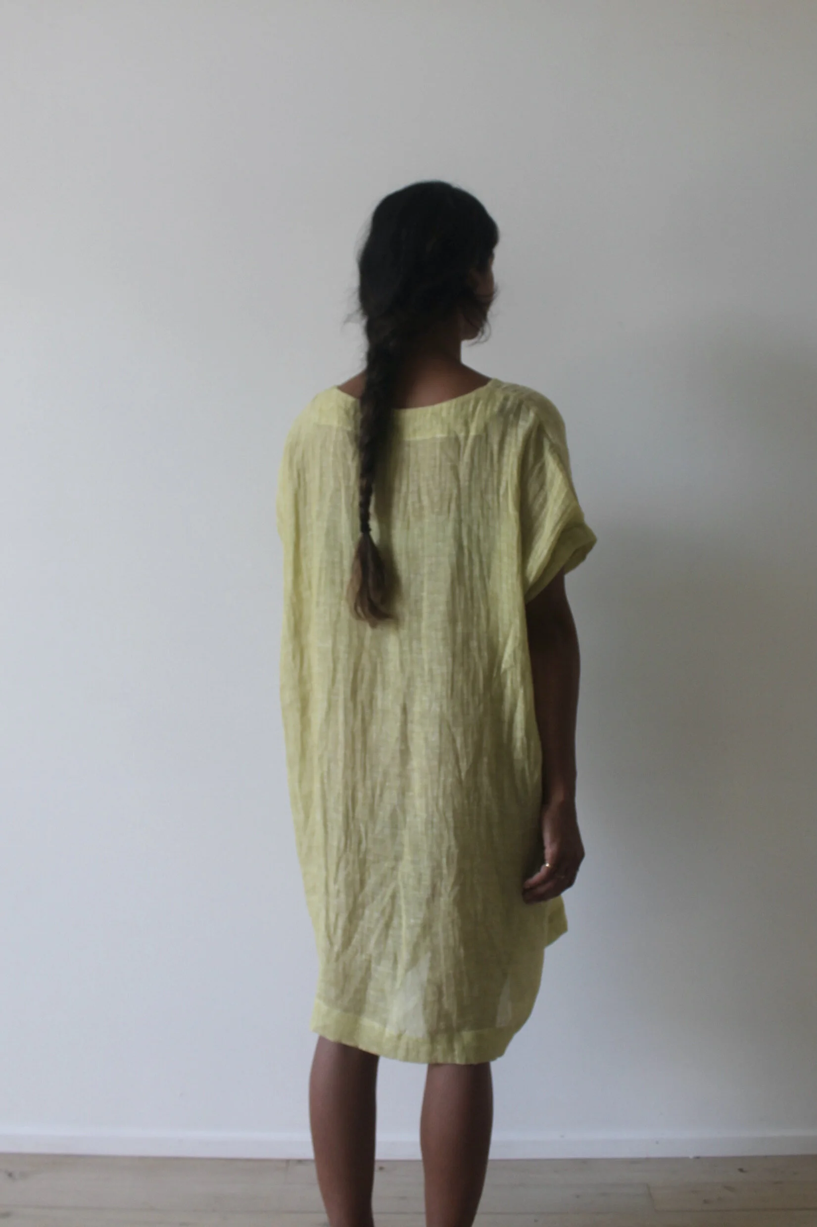 Muse – Clover Linen Gauze Dress in Zest 