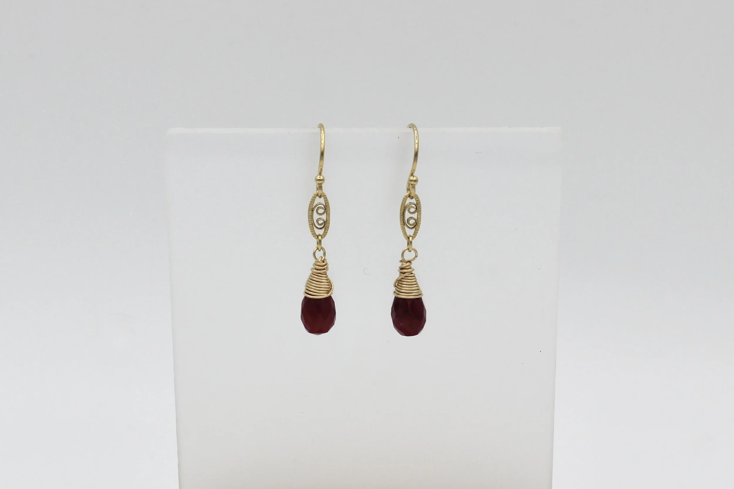 Chattral – Ruby Drop Earrings