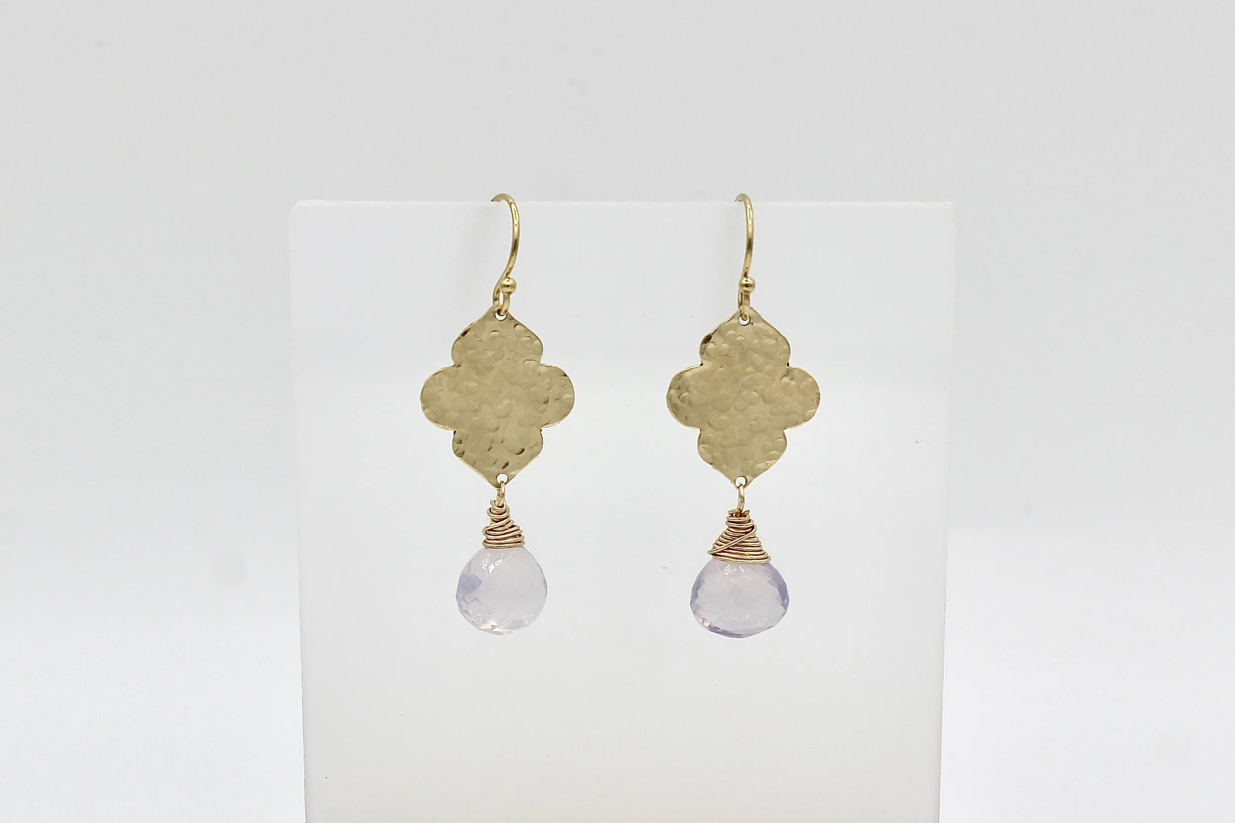 Chattral – Quarter Foil Lavender Quartz Earrings