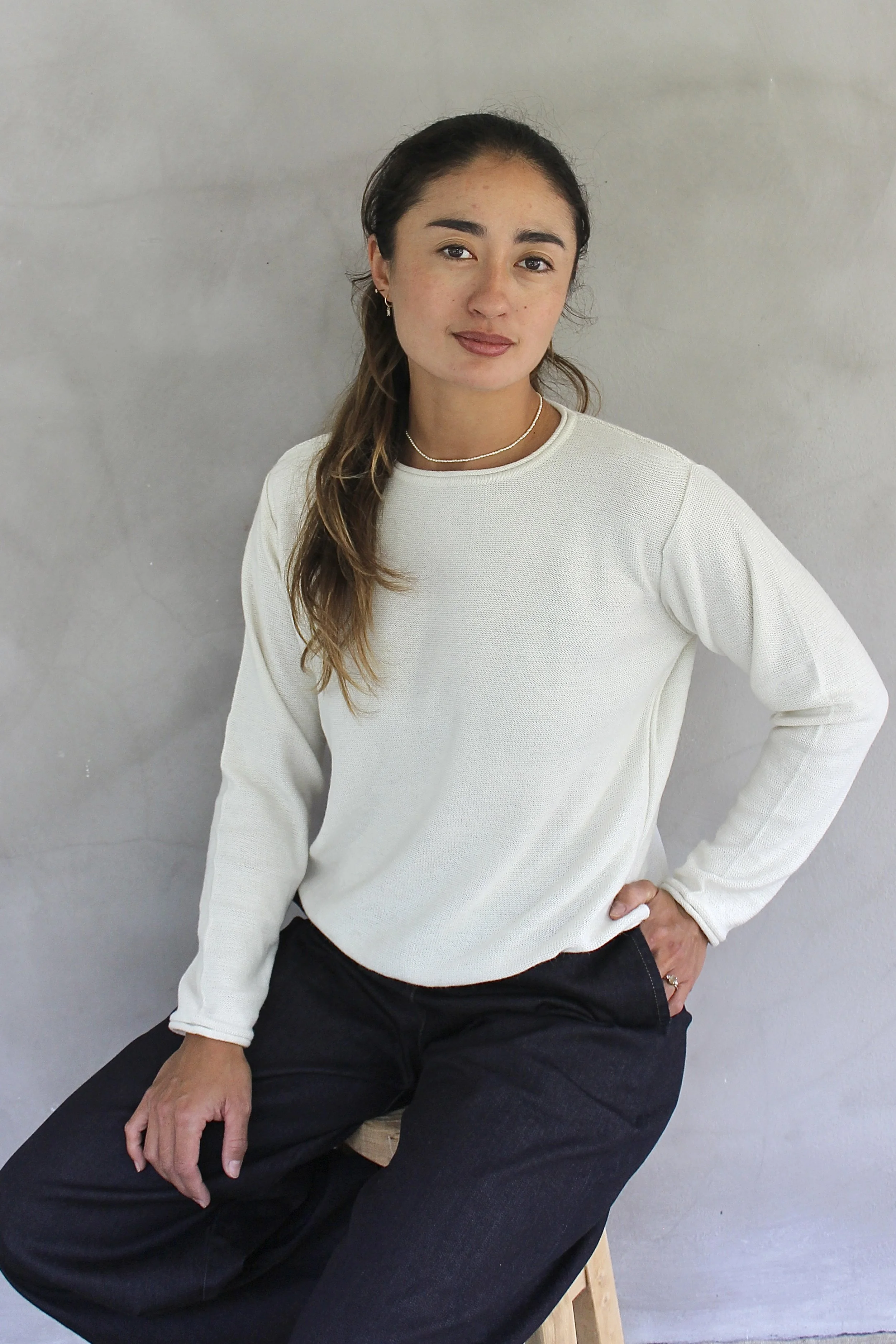 La Sierra – Rollo Sweater in Ivory