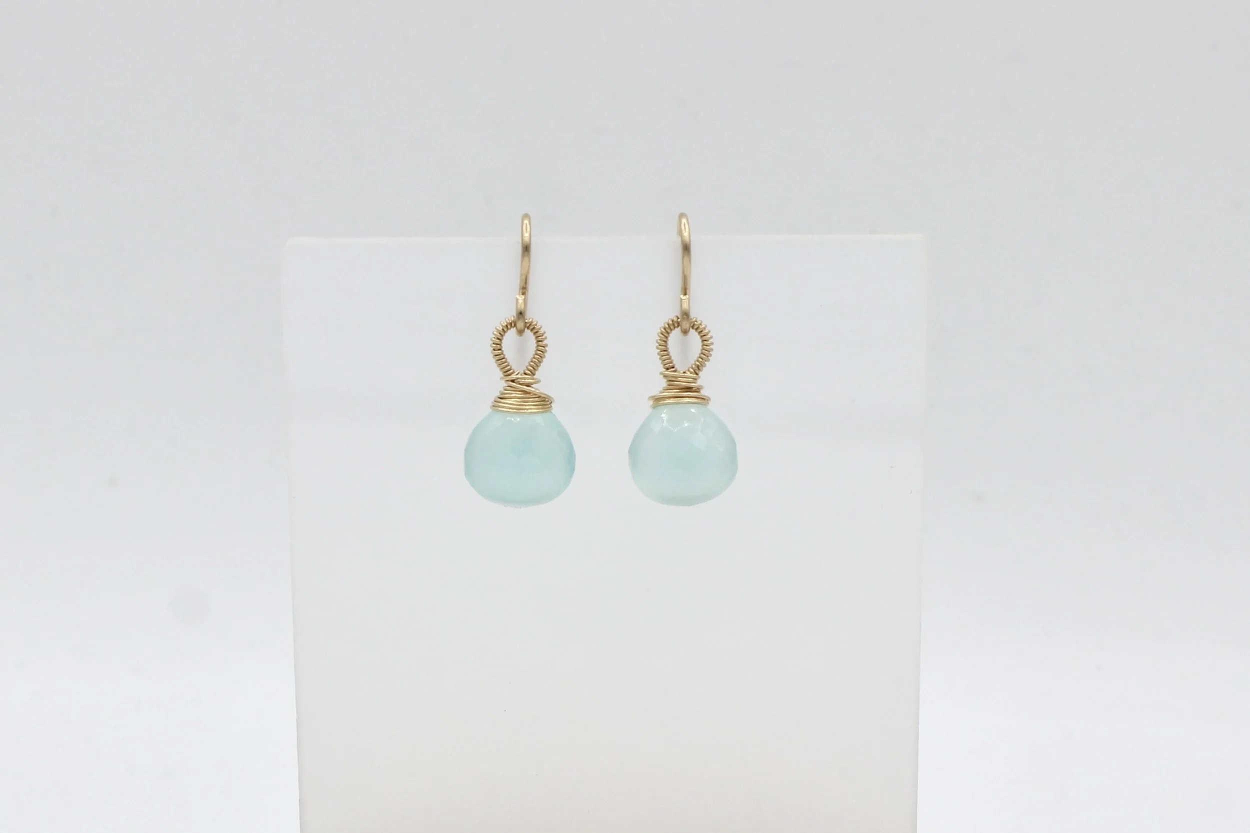Chattral – Classic Seafoam Chalcedony Earrings
