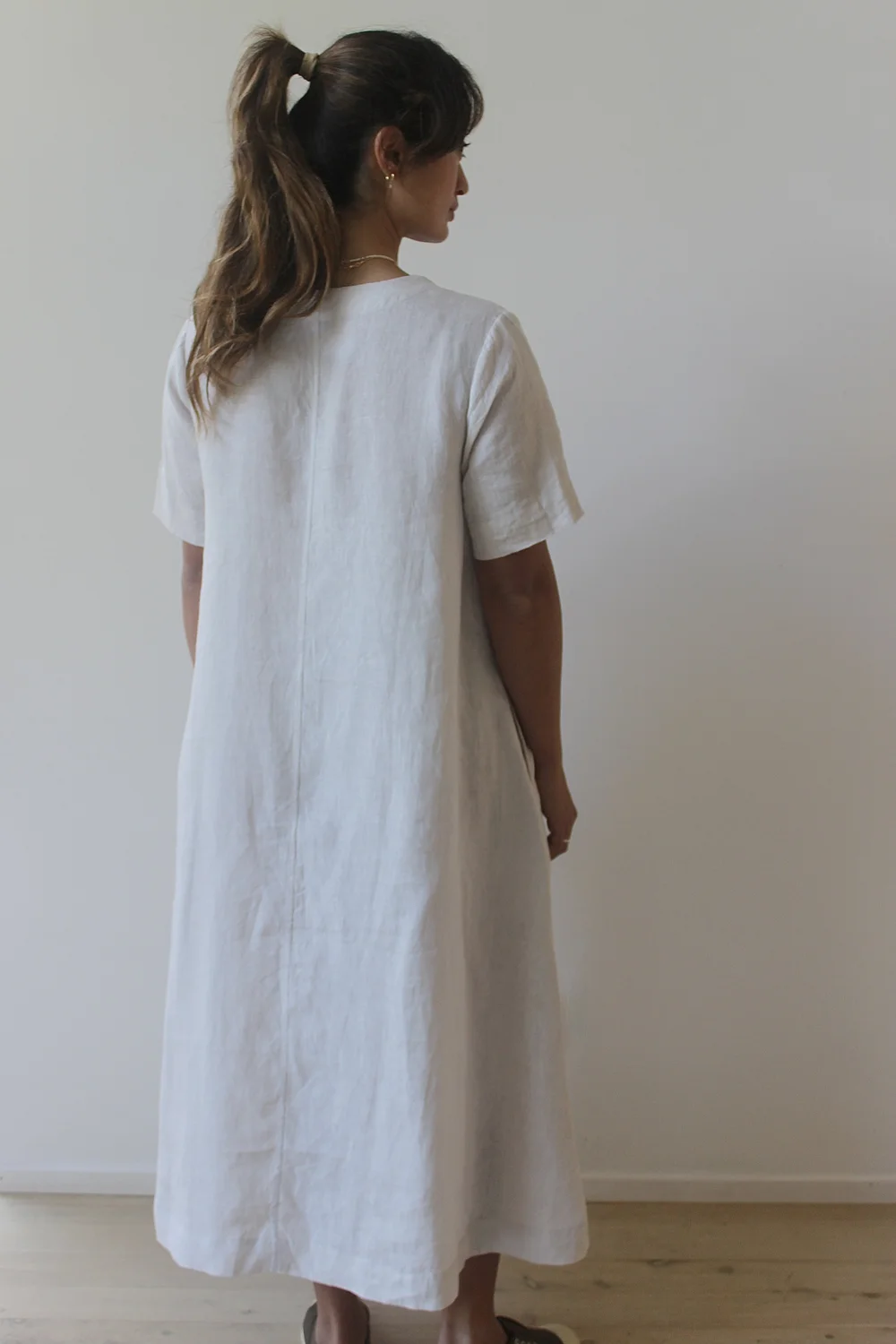 Harper Linen Dress in Natural  Bell & Ford - Bell & Ford
