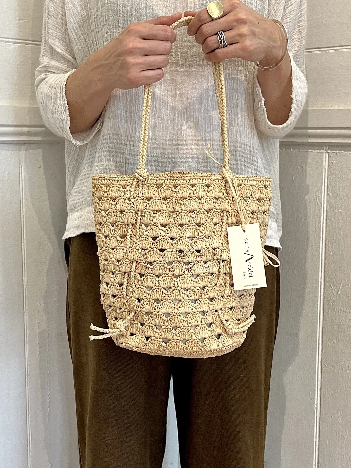 Sans Arcidet Paris – Coco Shell Bag in Natural