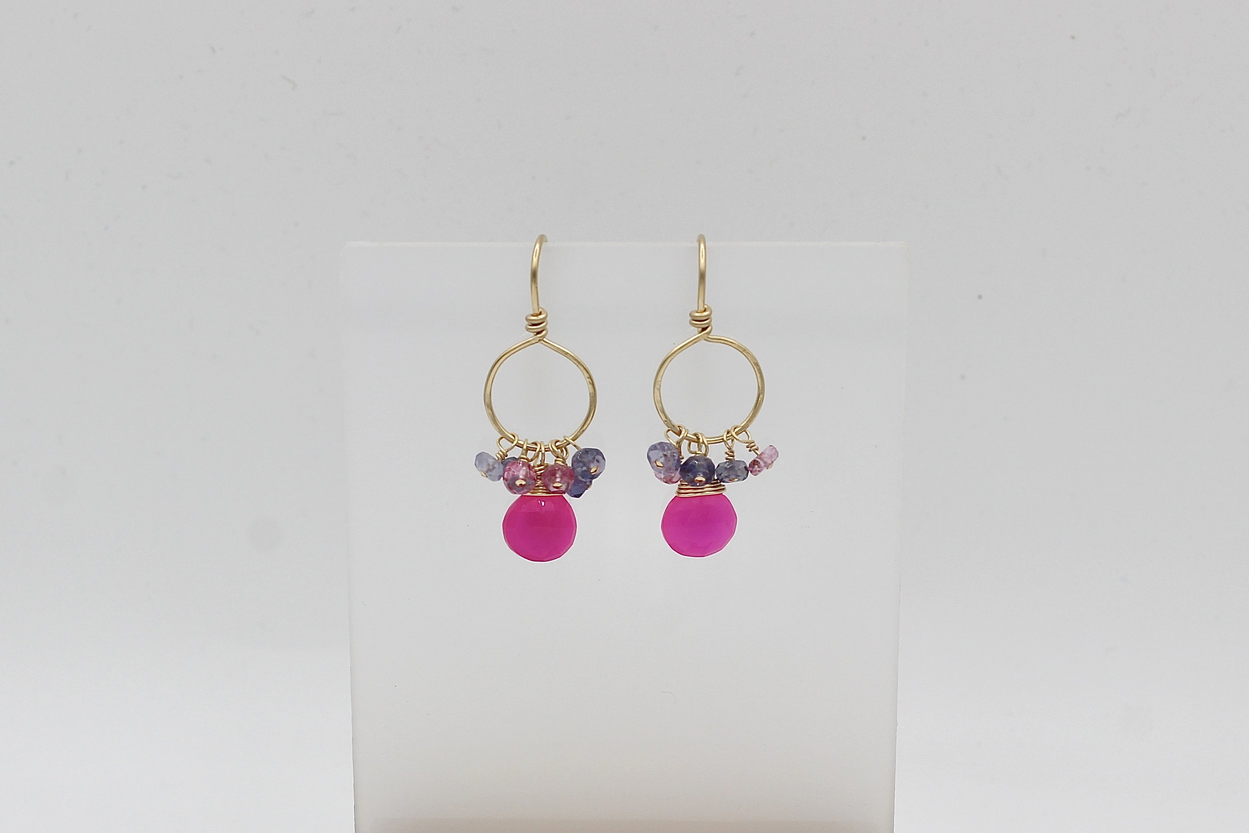 Chattral – Pink Quartz Cluster Earrings