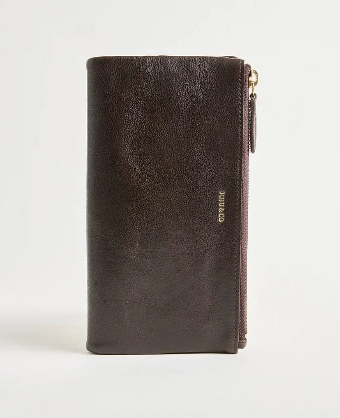 Juju & Co – Large Sabi Wallet in Chocolate