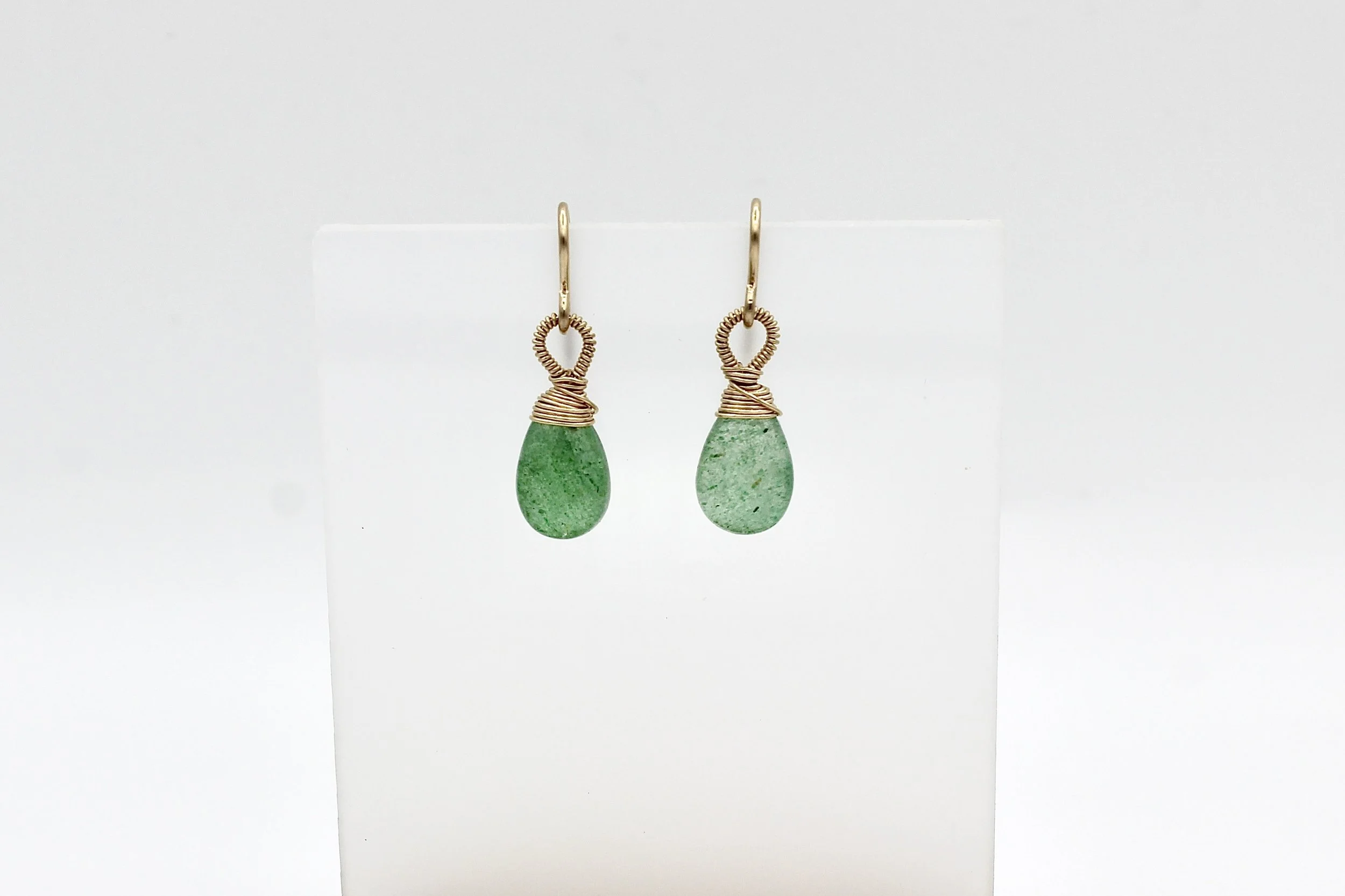 Chattral – Classic Green Strawberry Quartz Earrings