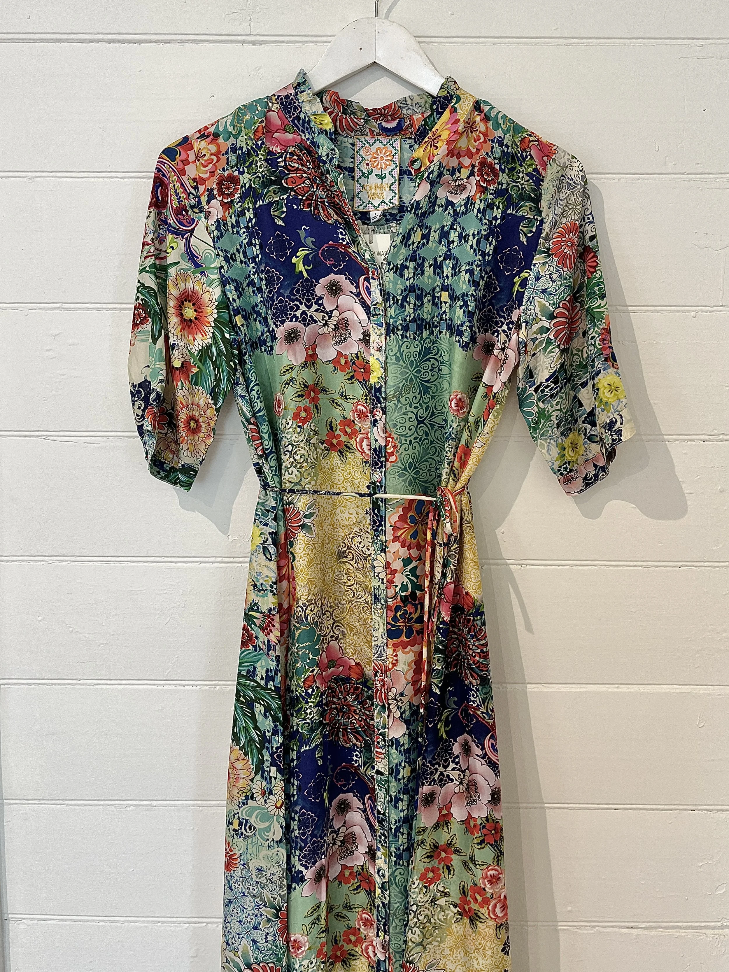 Johnny Was – Madaxi Silk Shirt Dress