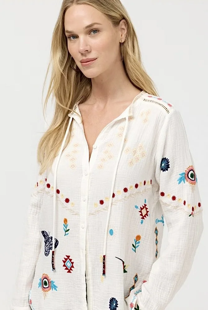 Johnny Was – Paulina Embroidered Shirt