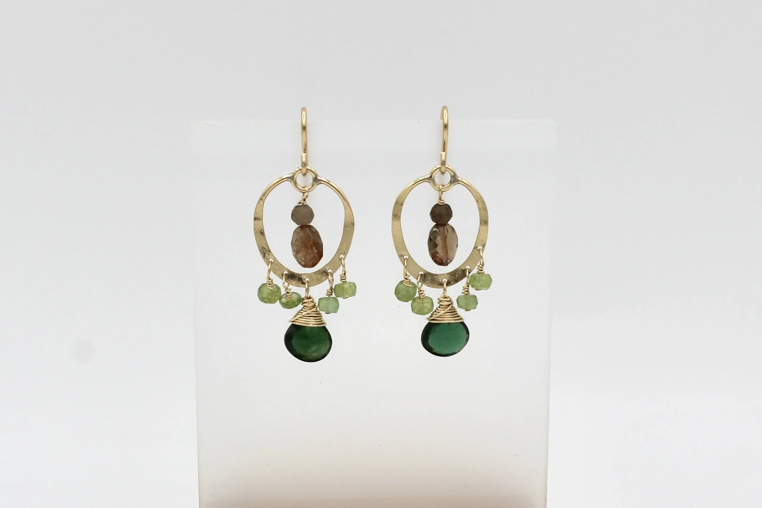 Chattral – Gypsy Green Quartz Earrings