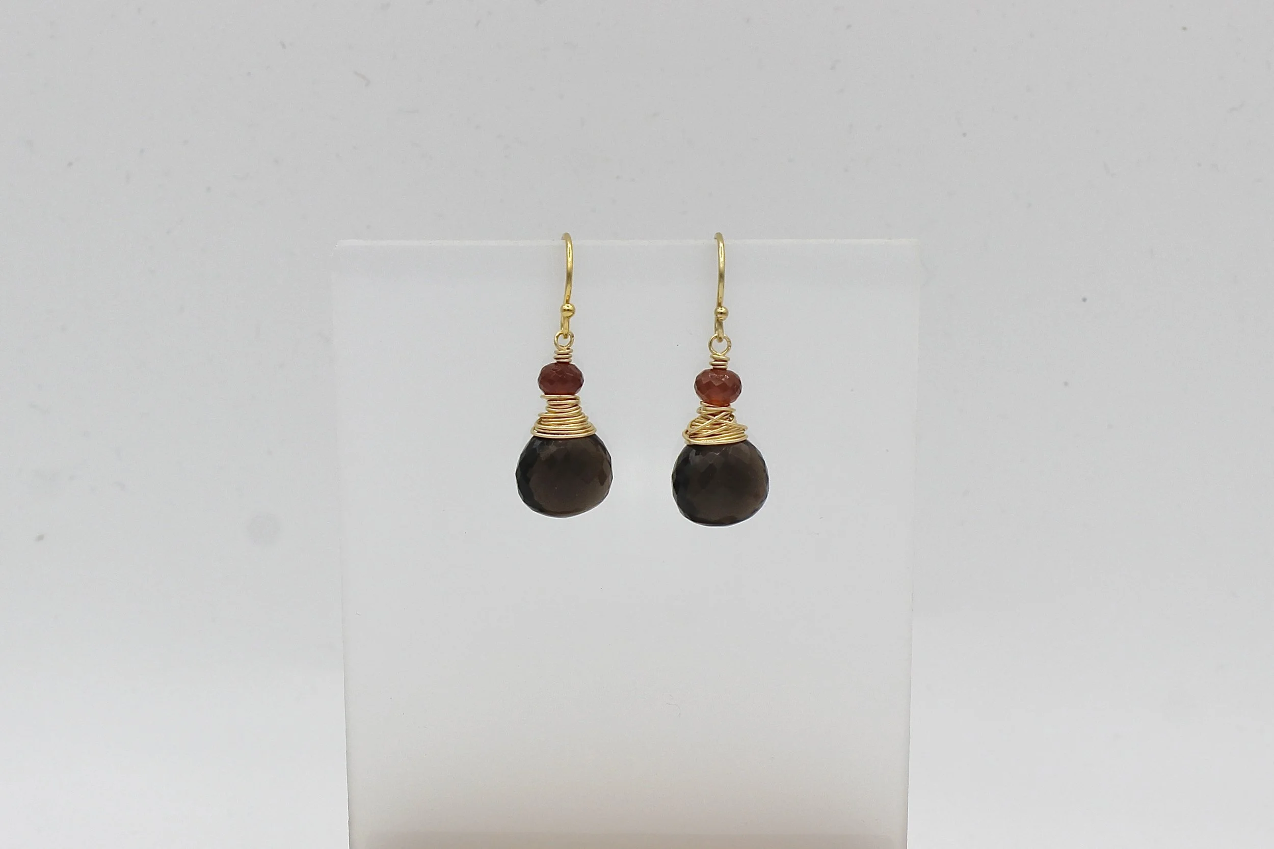 Chattral – Cupcake Smokey Quartz Earrings
