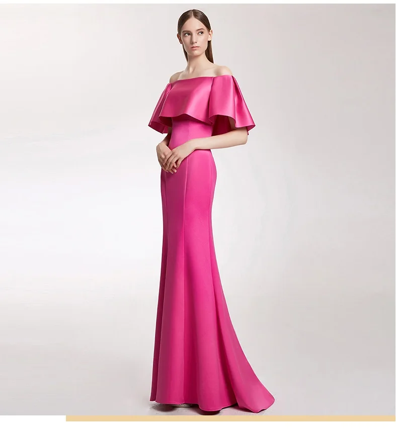 fuchsia pink gown