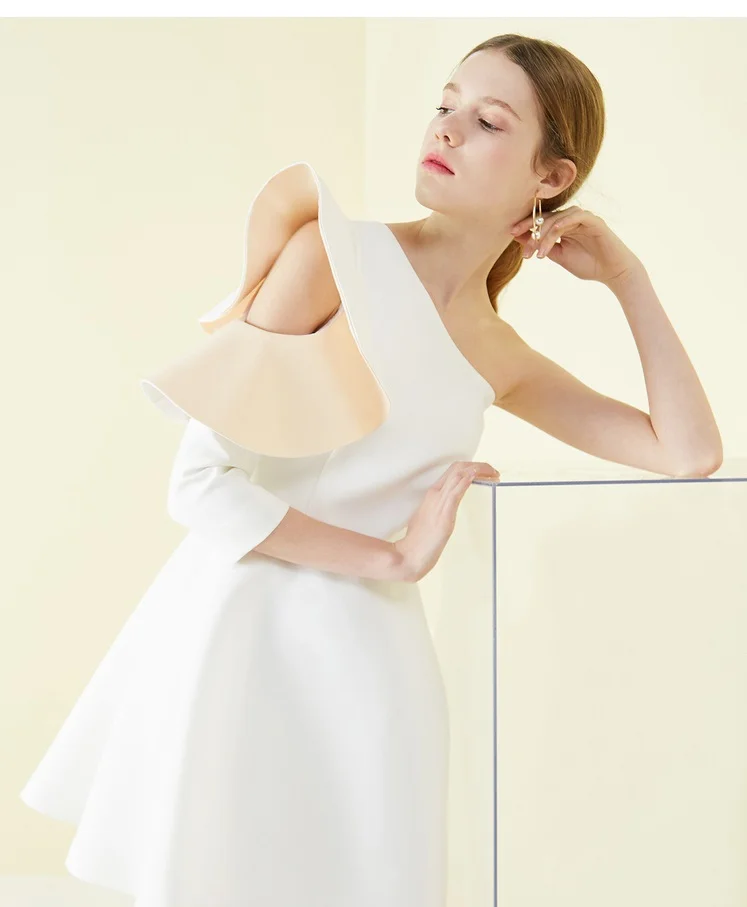 structured cape dress