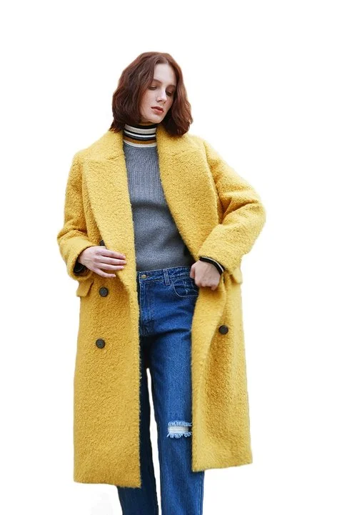 yellow long jacket