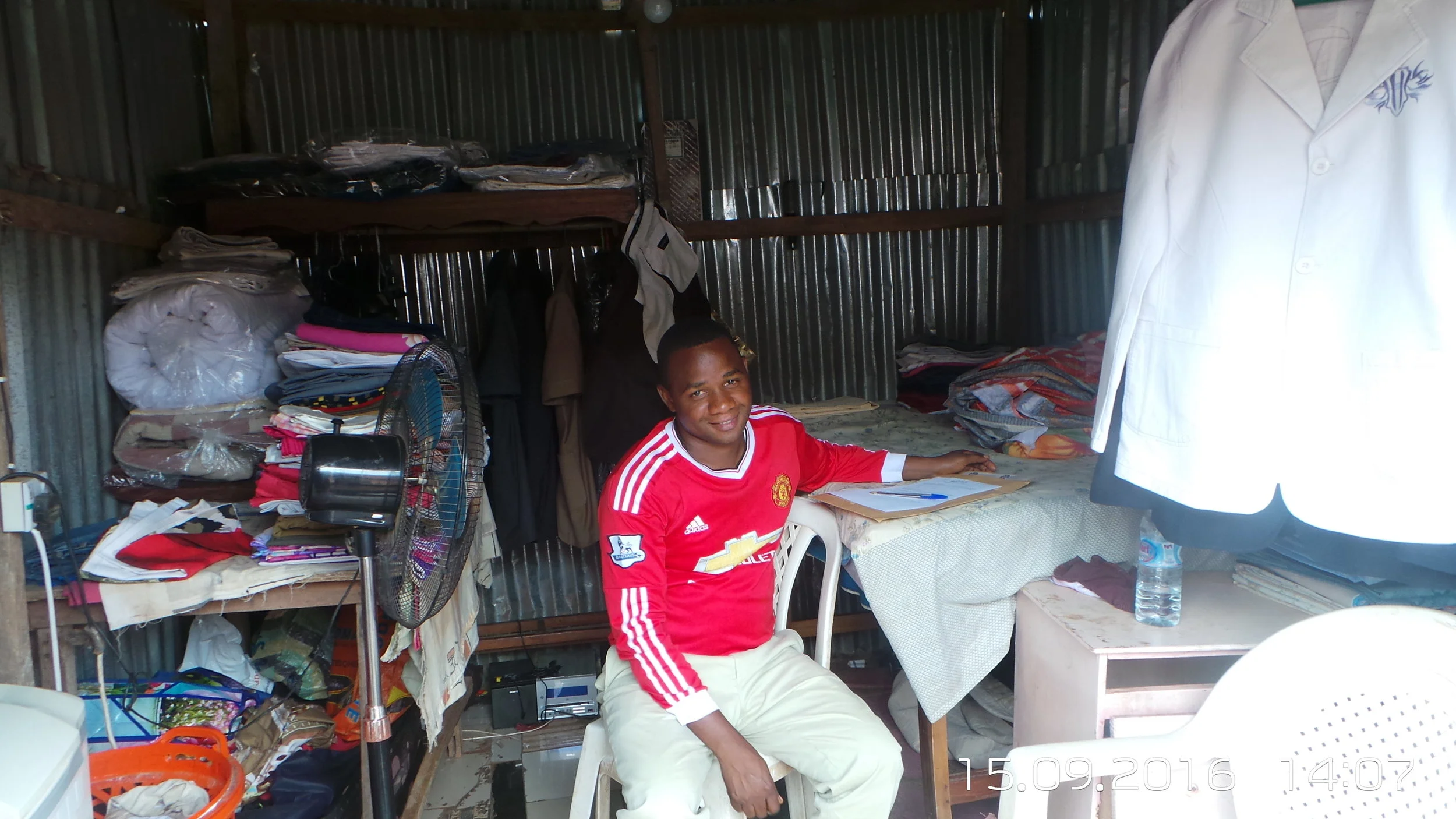 Muazu Abba in his shop